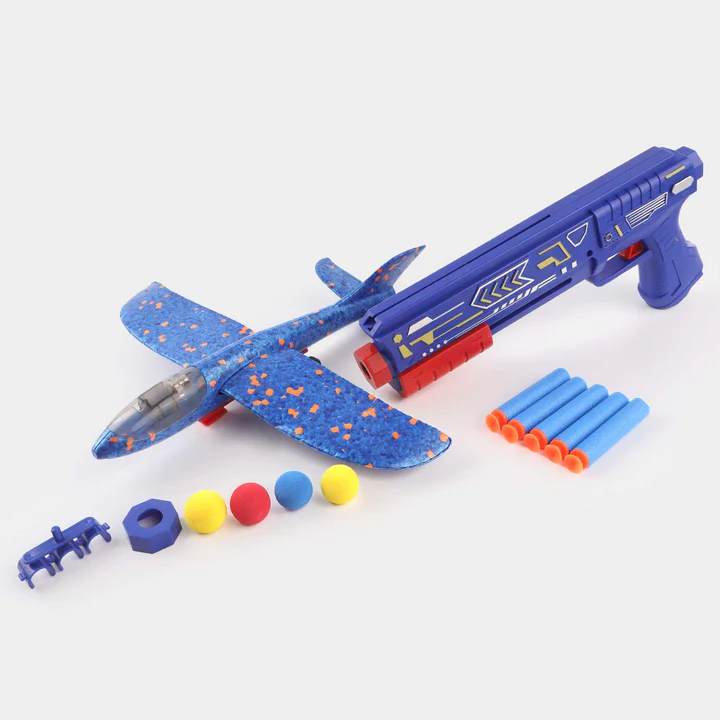 Ejection Aircraft Launcher Foam Plane- Blue Ejection Aircraft Launcher Foam Plane- Blue