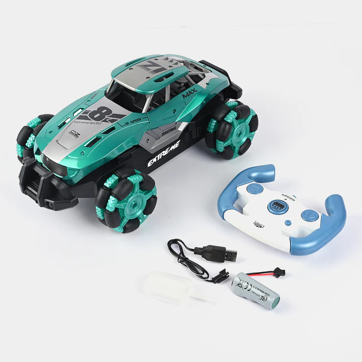 Remote Control Stunt Car With Light & Spray Function For Kids Remote Control Stunt Car With Light & Spray Function For Kids
