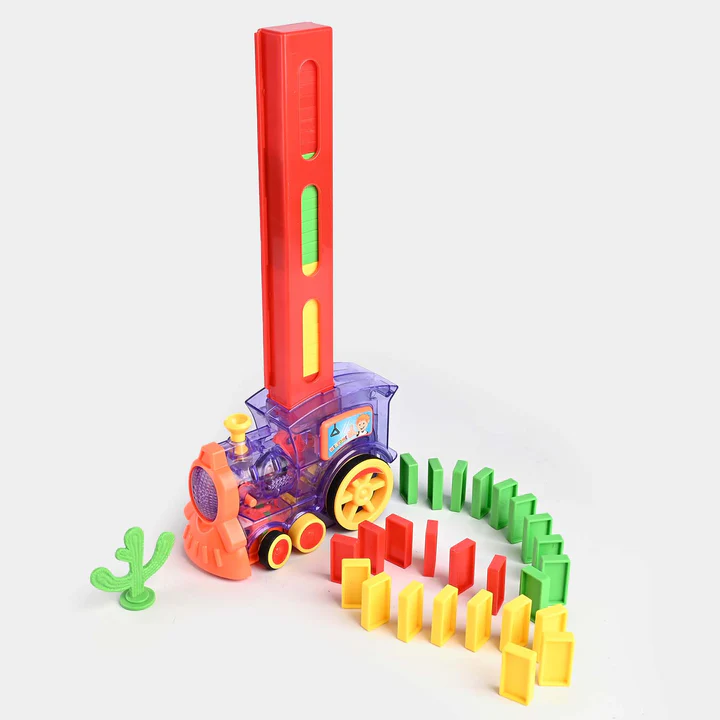 Domino Train With Light & Music Toy For Kidsl Domino Train With Light & Music Toy For Kids